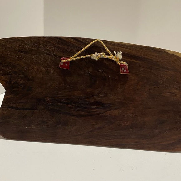 Vintage Wood Plaque Marquetry Inlay Middle East Campsite Tent Camel Palm Trees - Picture 8 of 10